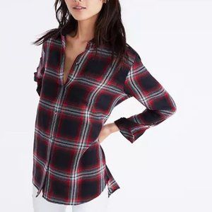 Madewell Classic Ex- Boyfriend Red Rollins Plaid